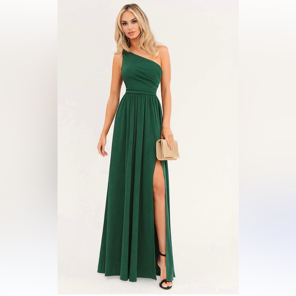 one shoulder maxi dress